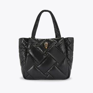 Kurt Geiger London Kensington Puff Shopper Tote | Black Quilted Leather Bag NWT